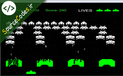 دانلود سورس بازی Space Invaders با سی شارپ #C